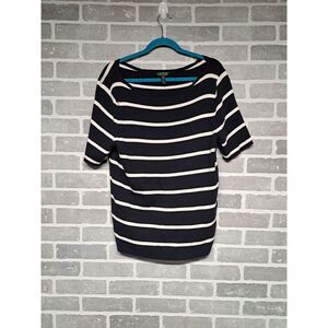 Lauren Ralph Lauren Womens Pullover Knit‎ Scoop Neck Striped Blouse Size 2X